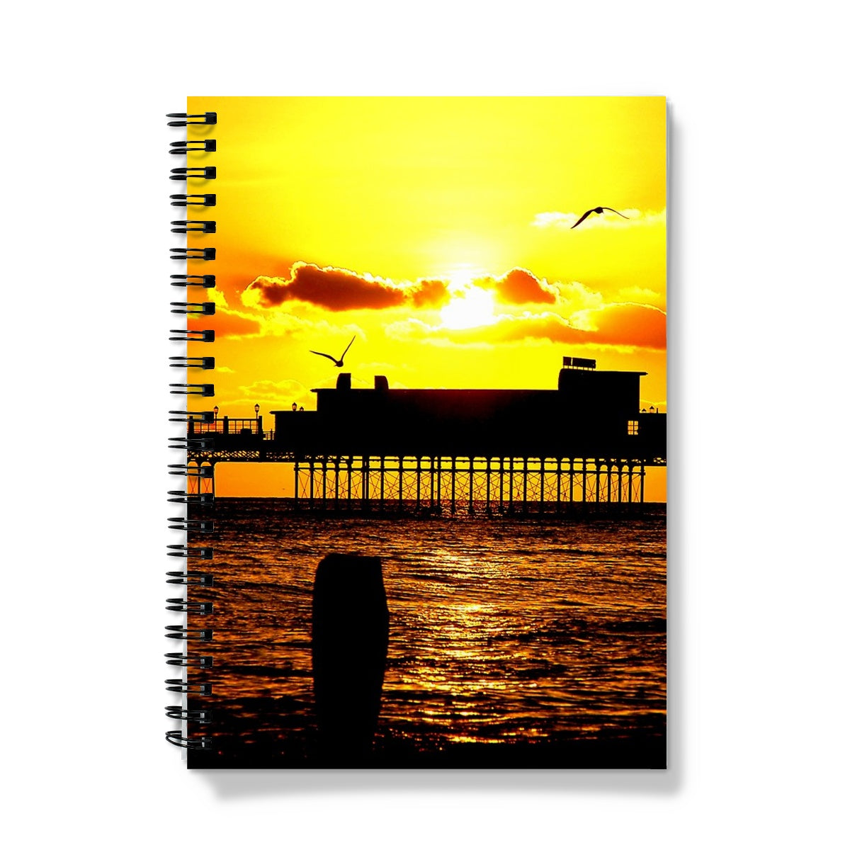 Worthing Pier Perfect Sunset by David Sawyer Notebook