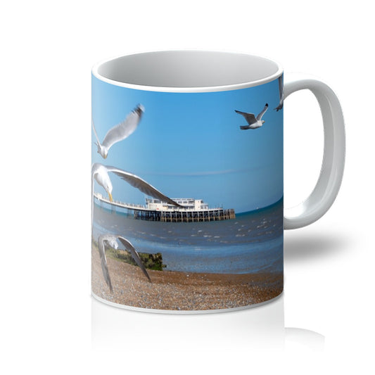 Worthing Pier From The West By David Sawyer Mug