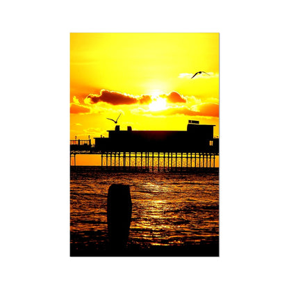 Worthing Pier Perfect Sunset by David Sawyer Fine Art Print