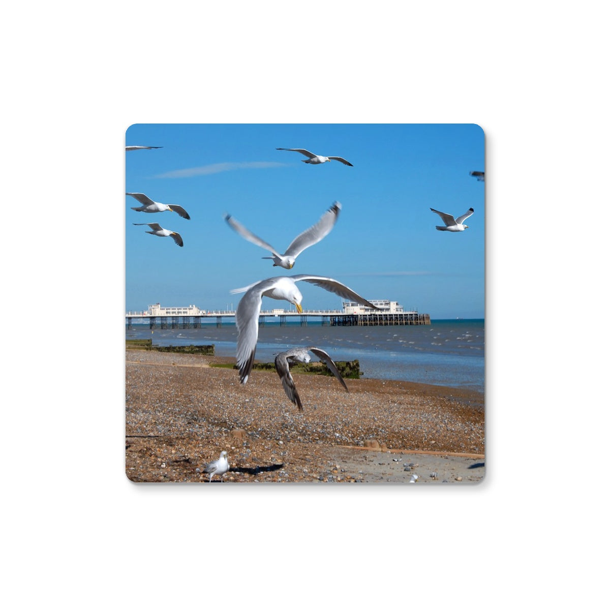 Worthing Pier From The West By David Sawyer Coaster