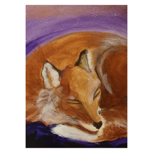 Sleepy Fox Temporary Tattoo