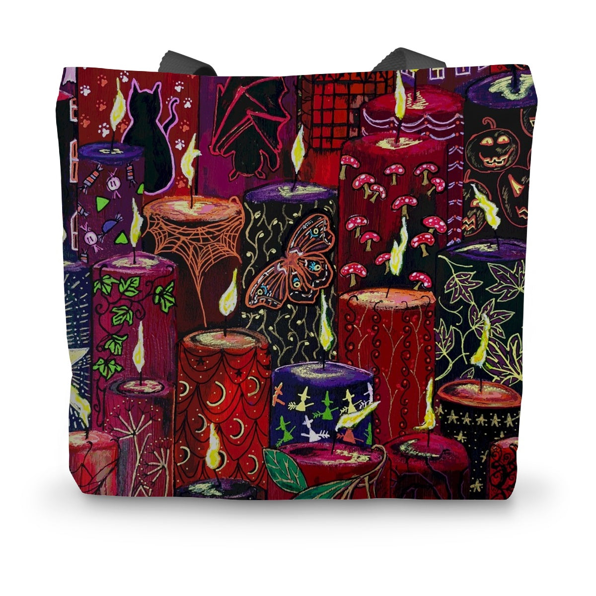Halloween Candles Canvas Tote Bag
