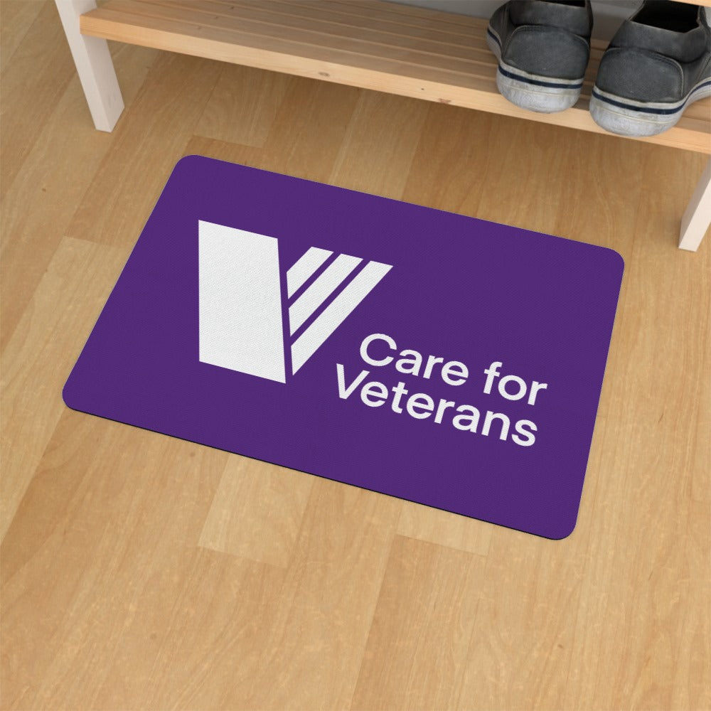 Care For Veterans - Floor Mat - White logo