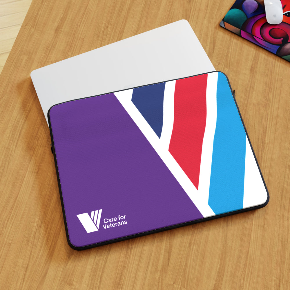 Care For Veterans - Laptop Case - Full colour logo