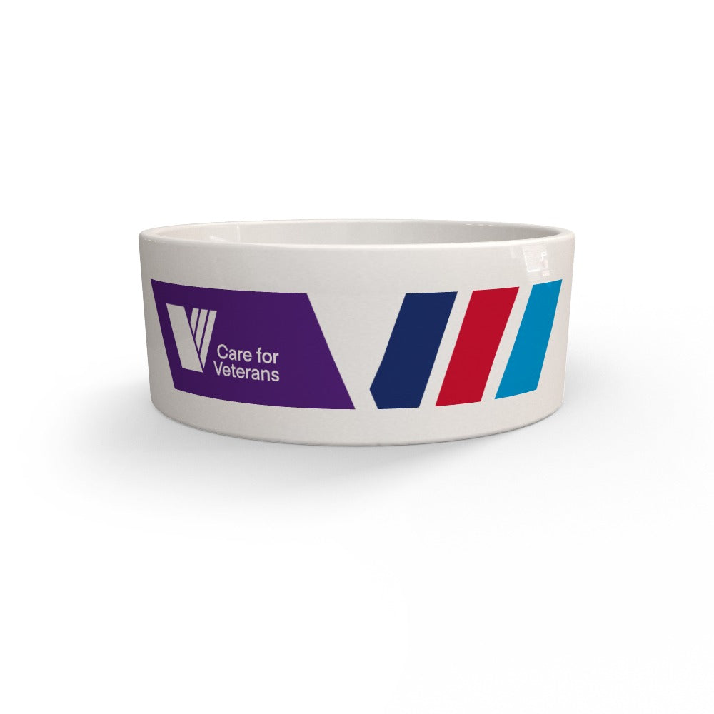 Care For Veterans - Dog Bowl - Full colour logo